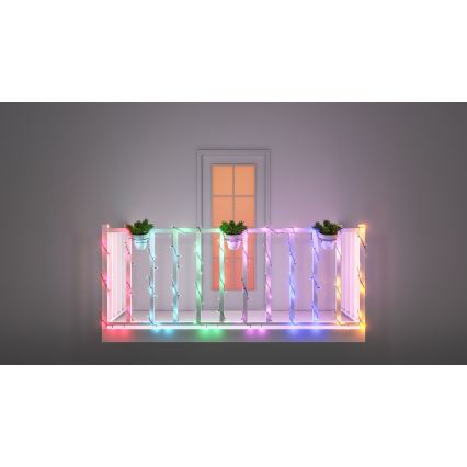 WiZ - LED RGBW Ljusreglerad utomhus kedja 160xLED 20m IP44 2700-5000K Wi-Fi