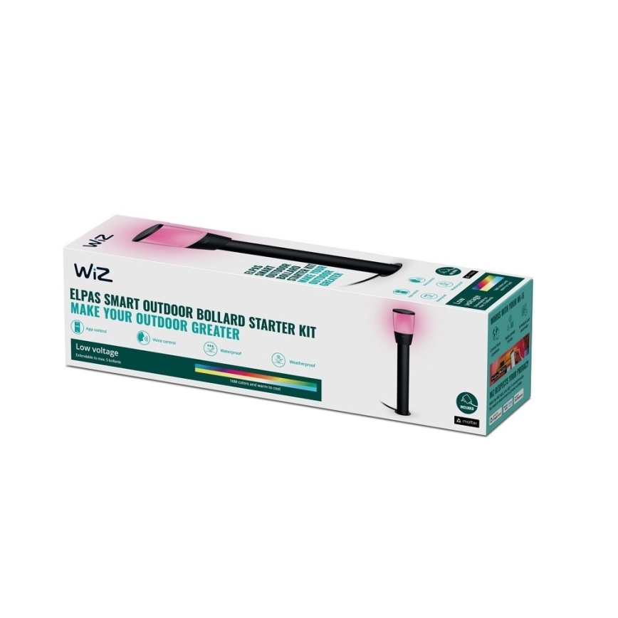 WiZ - LED RGBW Ljusreglerad utomhus lampa ELPAS LED/4,8W/12/230V 2700-5000K IP65 Wi-Fi