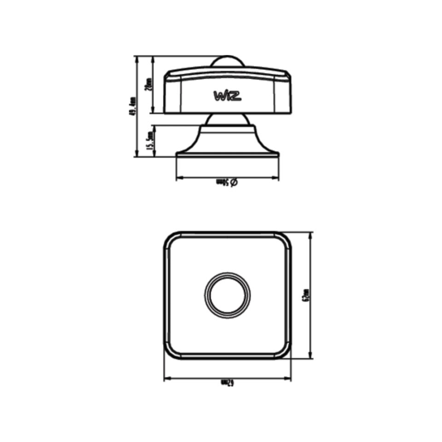 WiZ - Rörelsesensor 1xLR6 Wi-Fi