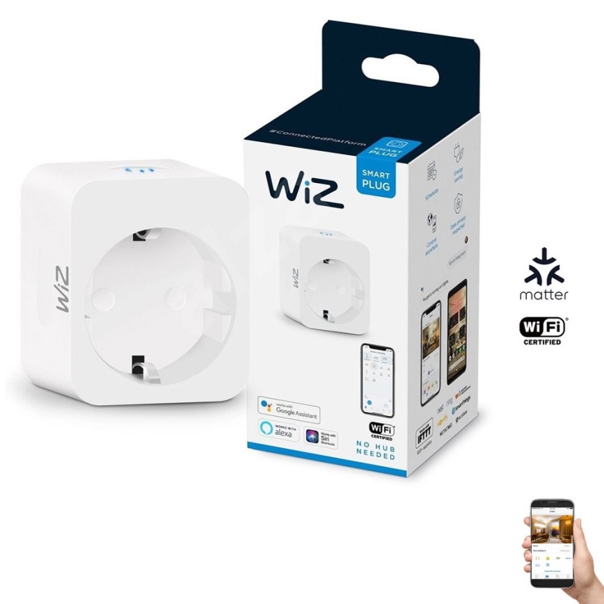 WiZ - Smart kontakt F 2300W Wi-Fi SCHUKO