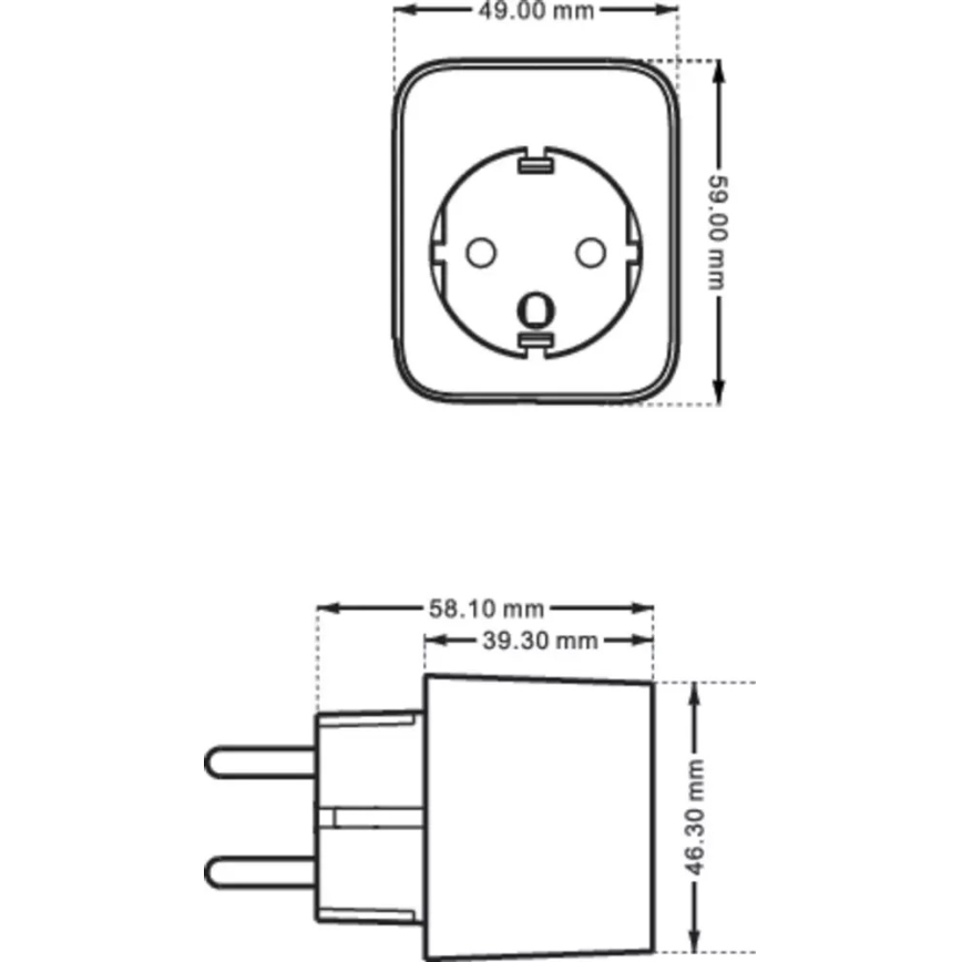 WiZ - Smart uttag E 2300W + effektmätare Wi-Fi