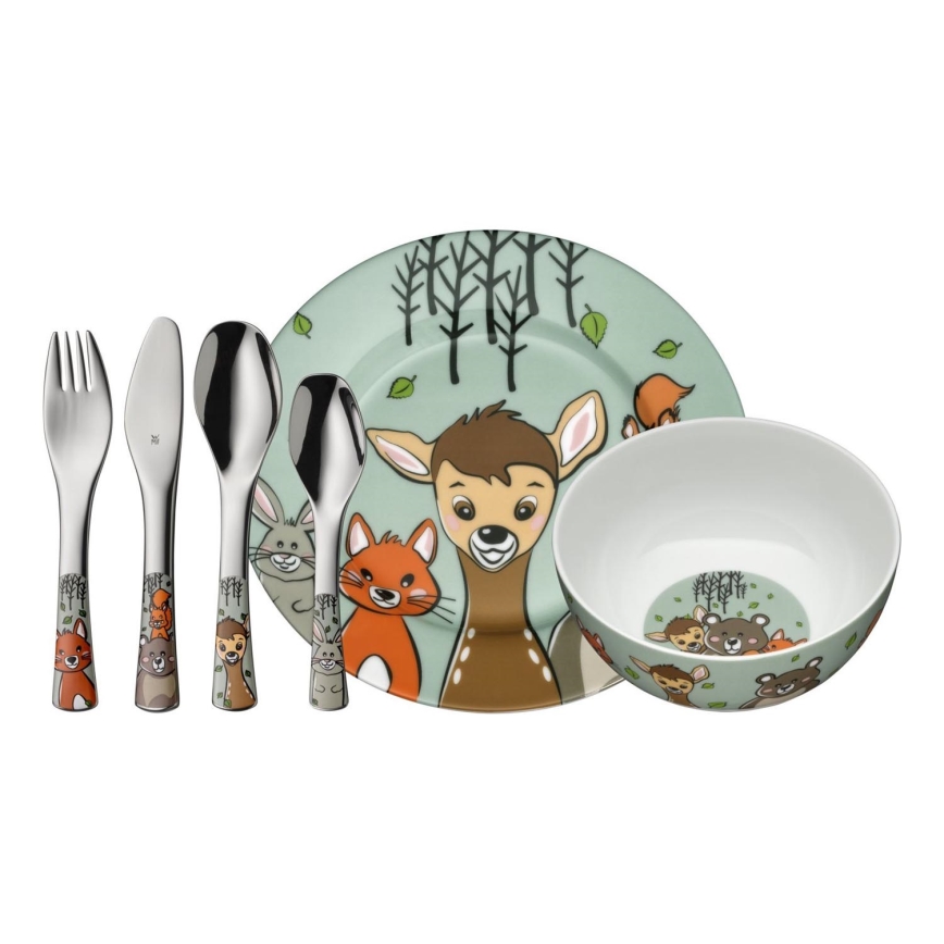 WMF - Barnservis och bestickset FOREST FRIENDS 6st