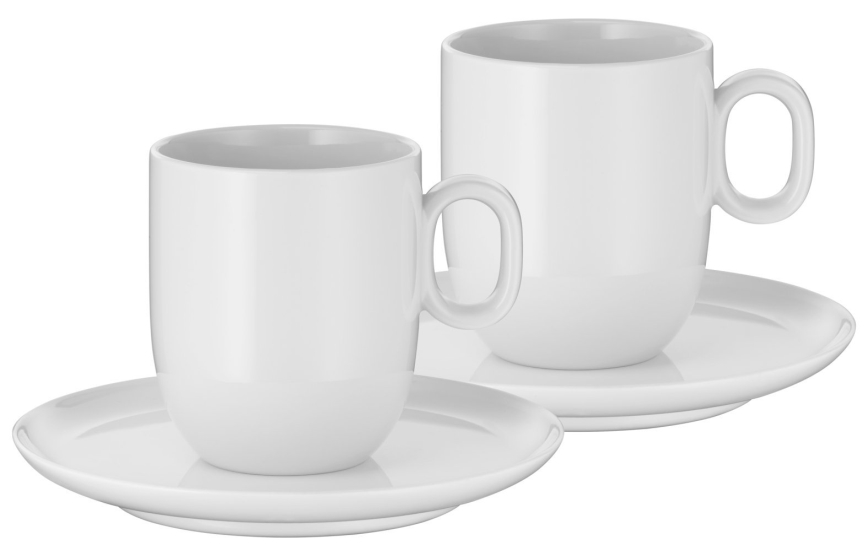 WMF - KIT 2x Cafe creme kopp med fat BARISTA 170 ml vit