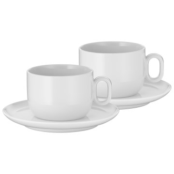 WMF - KIT 2x Cappuccinokopp med fat BARISTA 160 ml vit
