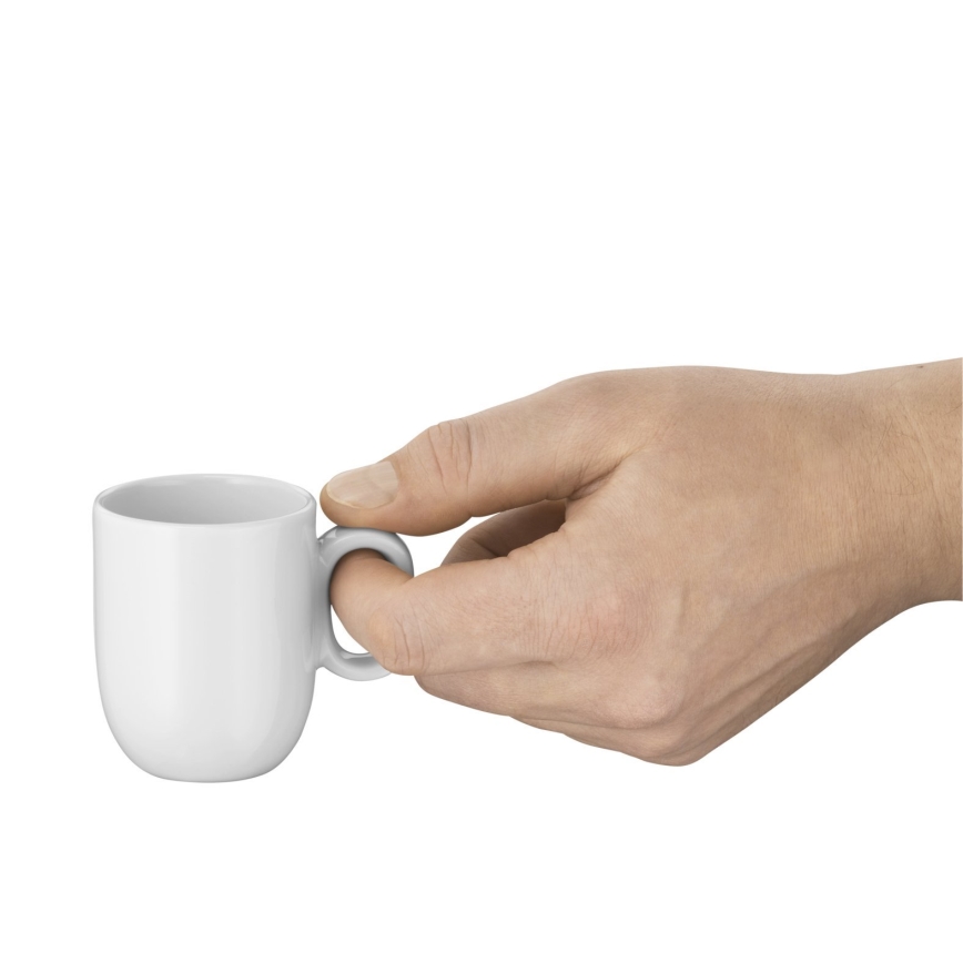 WMF - KIT 2x Espressokopp med underlägg BARISTA vit