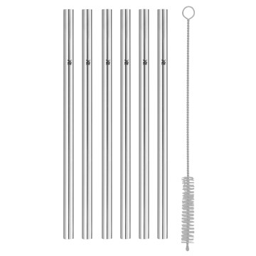 WMF - KIT 6x Sugrör i rostfritt stål BARIC + rengöringsborste