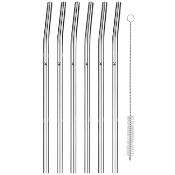 WMF - KIT 6x Sugrör i rostfritt stål BARIC + rengöringsborste