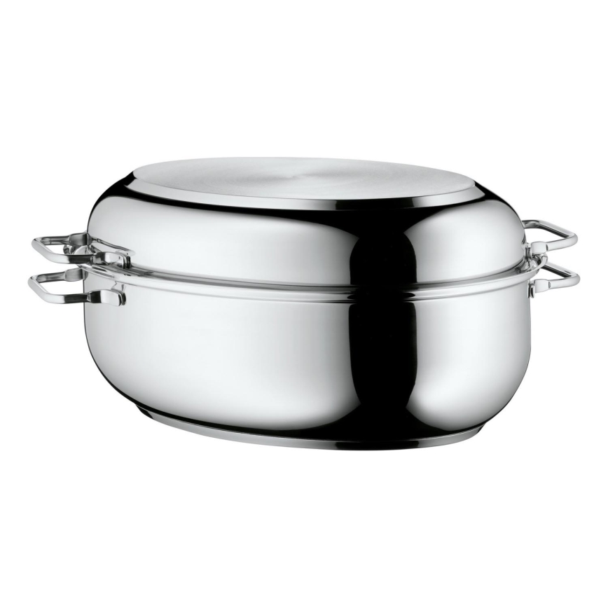 WMF - Oval stekpanna med lock  41x28,5 x18 cm rostfri