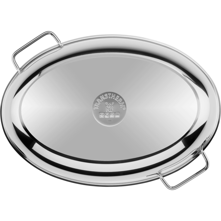 WMF - Oval stekpanna med lock  41x28,5 x18 cm rostfri