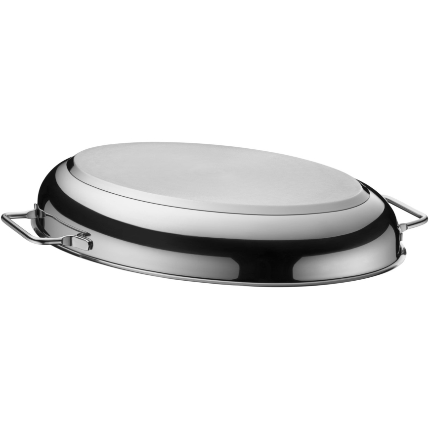 WMF - Oval stekpanna med lock  41x28,5 x18 cm rostfri