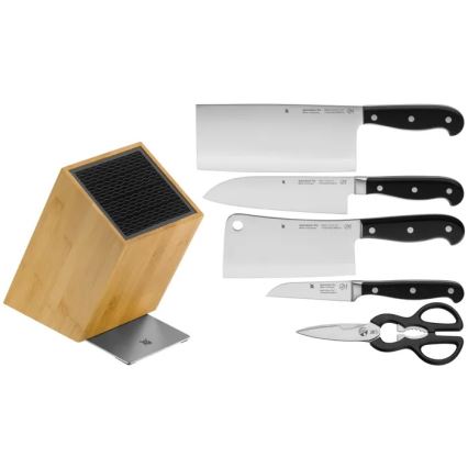 WMF - SPITZENKLASSE PLUS 6-delars knivset med knivblock