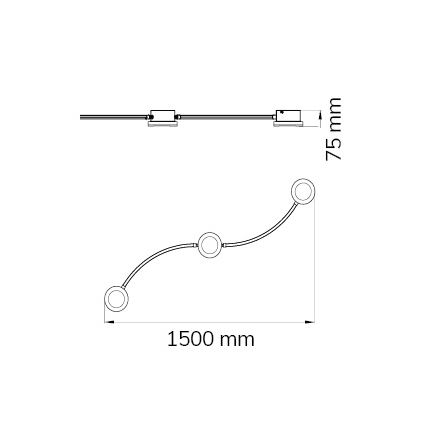 Wofi 10184 - LED ljusreglerad spotlight LIMA 3xLED/7W/230V 3000K