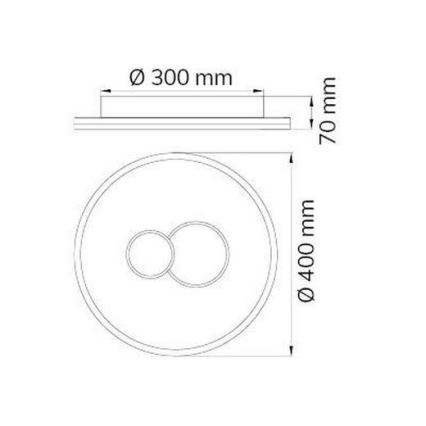 Wofi 11246 - LED Dimbar taklampa NADRA LED/27W/230V