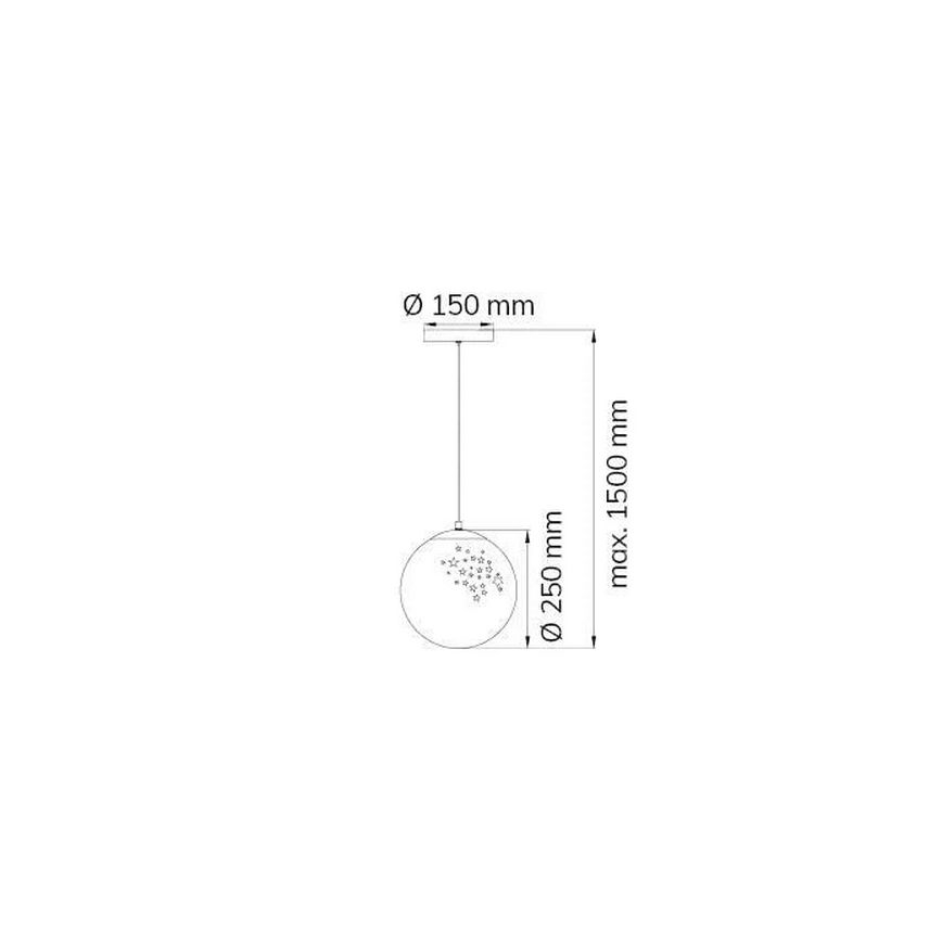 Wofi 11547 - LED ljuskrona med upphängningsrem POINT LED/11W/230V diameter 25 cm 3000K