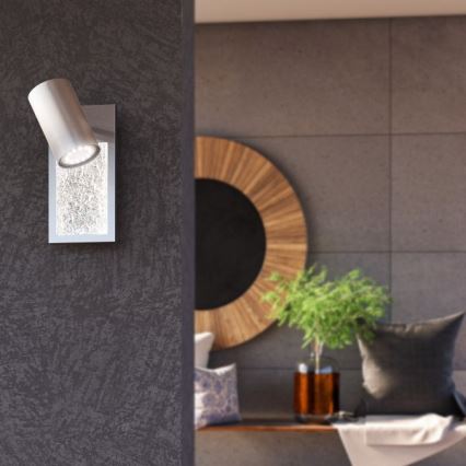 Wofi 11589 - LED väggspotlight BALI 1xGU10/5W/230V + LED/6W/230V