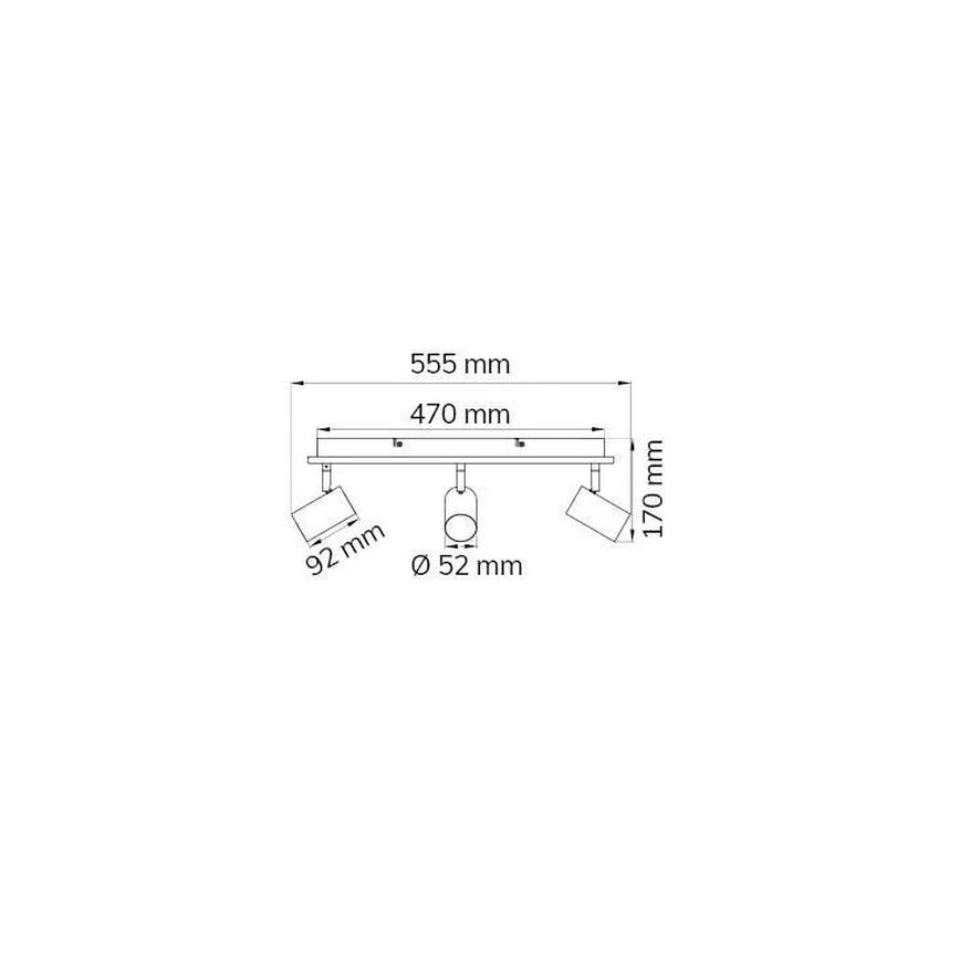 Wofi 11591 - LED spotlight BALI 3xGU10/5W/230V + 2xLED/6W/230V 3000K
