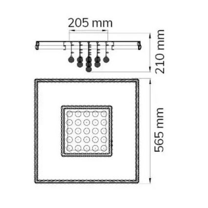 Wofi 11638 - LED ljusreglerad taklampa MEDLEY LED/51,5W/230V 2800-5500K + fjärrkontroll