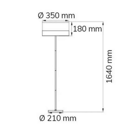 Wofi 11765 - Golv lampa DAVIE 1xE27/40W/230V