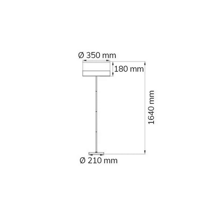 Wofi 11765 - Golv lampa DAVIE 1xE27/40W/230V