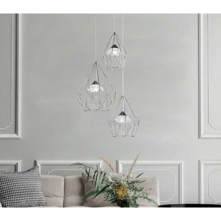 Wofi 12067 - LED ljusreglerad ljuskrona på textilsladd AMY 3xLED/8W/230V