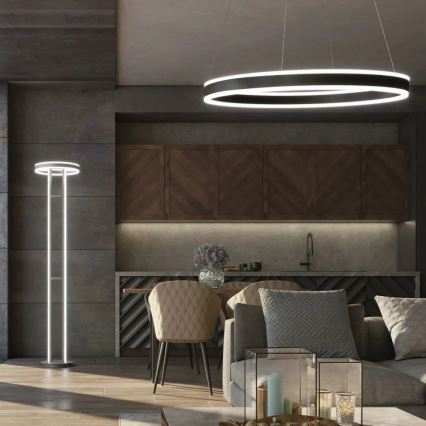 Wofi 12147 - LED ljusreglerad ljuskrona på textilsladd KEMI LED/73W/230V 3000K + fjärrkontroll