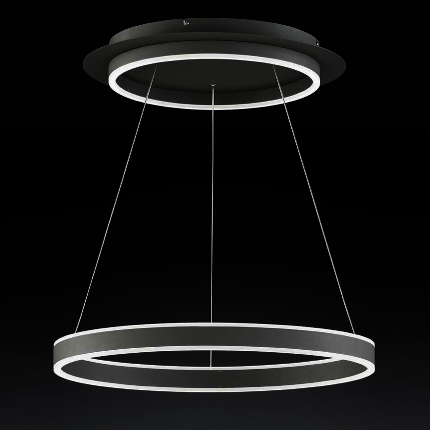 Wofi 12147 - LED ljusreglerad ljuskrona på textilsladd KEMI LED/73W/230V 3000K + fjärrkontroll