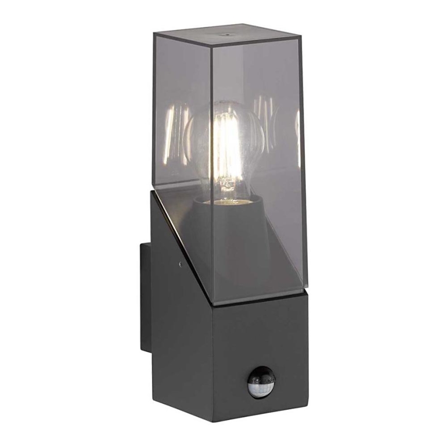Wofi 12224 - Utomhus vägglampa med sensor MARCOS 1xE27/23W/230V IP54