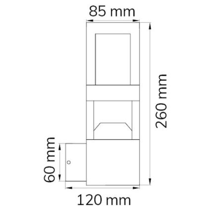 Wofi 12244 - LED vägglampa för utomhusbruk SIERRA LED/10W/230V IP54