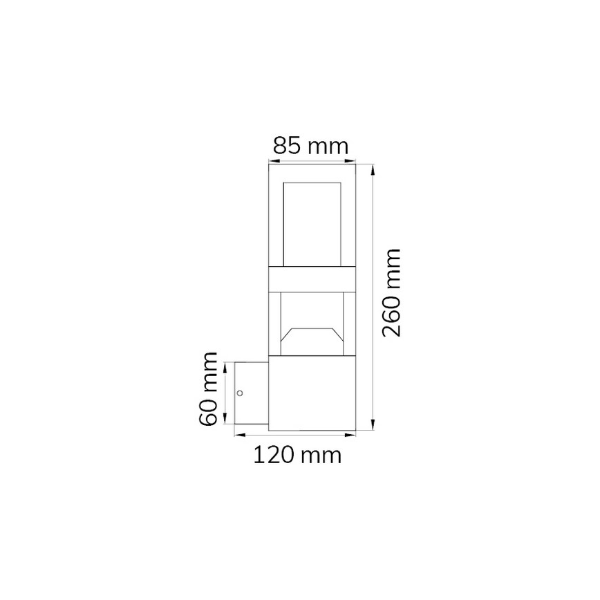 Wofi 12244 - LED vägglampa för utomhusbruk SIERRA LED/10W/230V IP54
