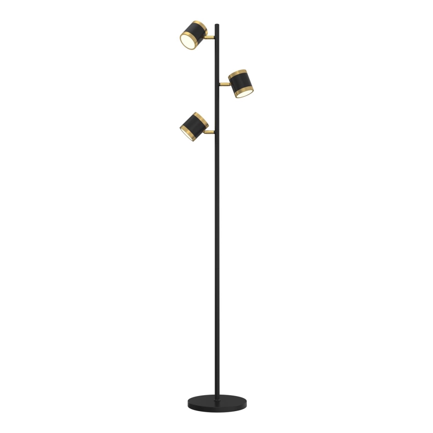 Wofi 3003-304S - LED Dimbar golvlampa TOULOUSE LED/21W/230V svart/guld