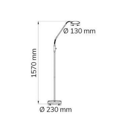 Wofi 3006.01.64.9000 - LED Dimbar golvlampa TWIN LED/4,6W/230V