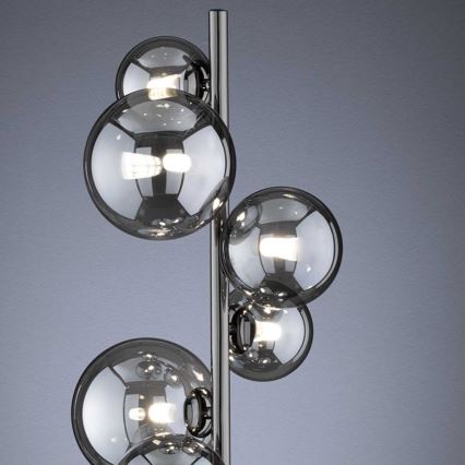 Wofi 3014-705W - LED golvlampa VILLA 7xG9/3W/230V svart