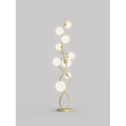 Wofi 3014-901 - LED golvlampa NANCY 9xG9/3,5W/230V guld/vit