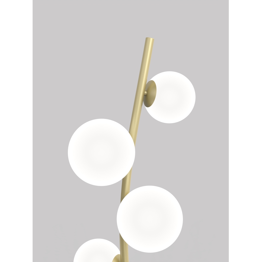 Wofi 3014-901 - LED golvlampa NANCY 9xG9/3,5W/230V guld/vit