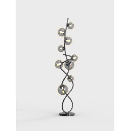 Wofi 3014-905 - LED golvlampa NANCY 9xG9/3,5W/230V svart krom