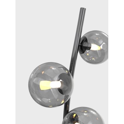 Wofi 3014-905 - LED golvlampa NANCY 9xG9/3,5W/230V svart krom