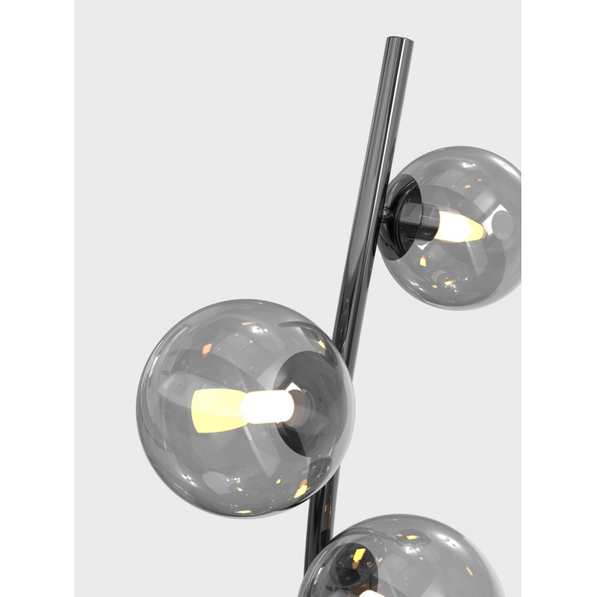 Wofi 3014-905 - LED golvlampa NANCY 9xG9/3,5W/230V svart krom