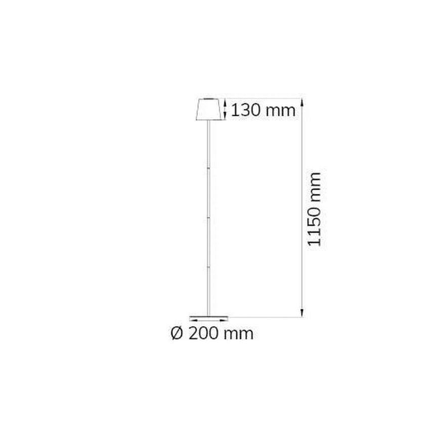 Wofi 3015.01.64.9000 - LED Ljusreglerad beröring golvlampa GENK LED/2W/5V 2000 mAh