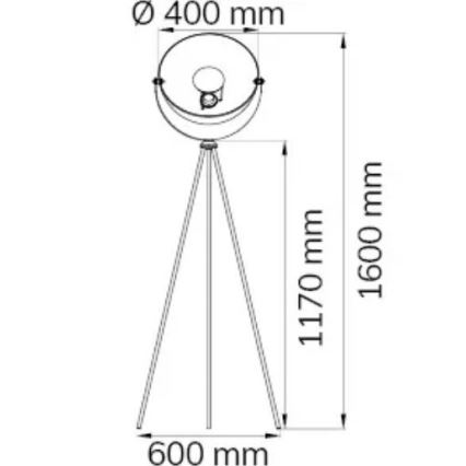 Wofi 3019.01.10.7000 - Golv lampa MONA 1xE27/40W/230V
