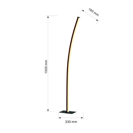 Wofi 3020-106 - LED Dimbar golvlampa BOLOGNA LED/21W/230V