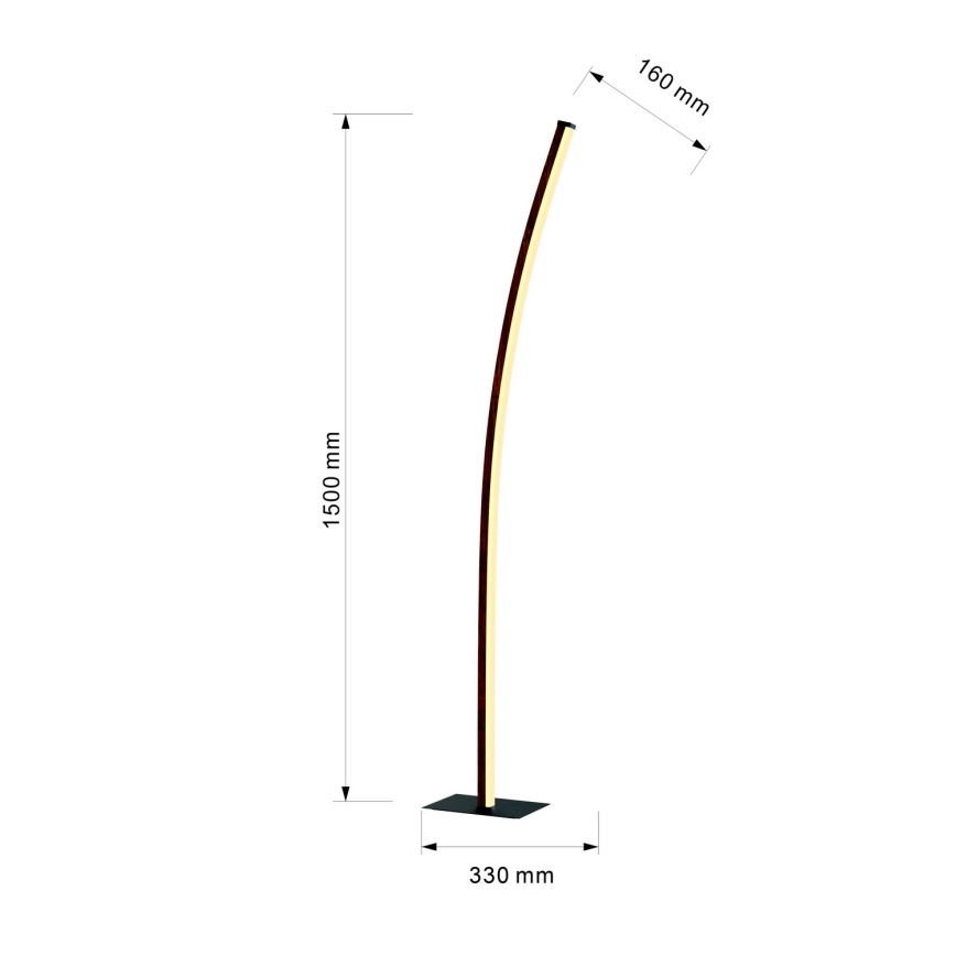 Wofi 3020-106 - LED Dimbar golvlampa BOLOGNA LED/21W/230V