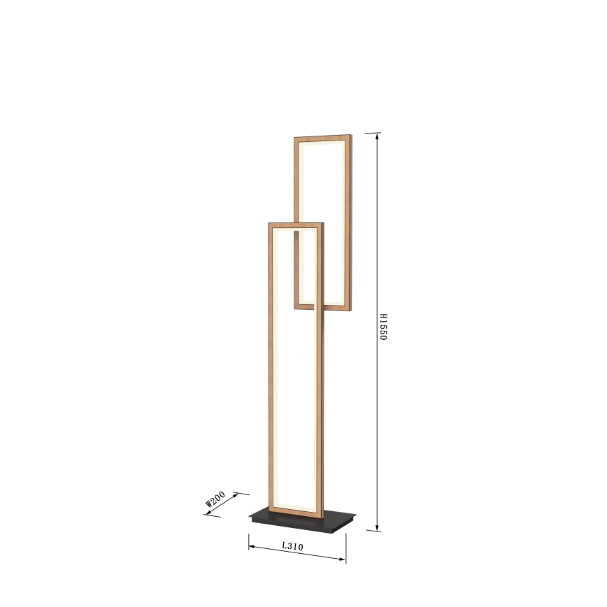 Wofi 3023-206 - LED Dimbar golvlampa PESCARA LED/21W/230V