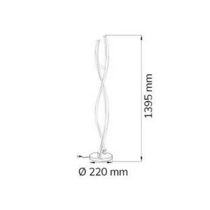 Wofi 3152.02.01.6000 - LED Dimbar golvlampa IDANA 2xLED/14W/230V
