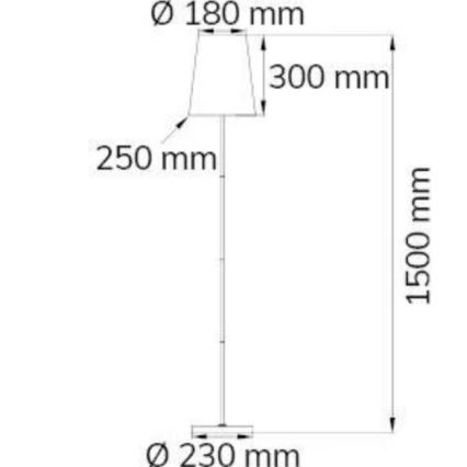 Wofi 3329.01.10.6000 - Golv lampa FYNN 1xE27/60W/230V svart