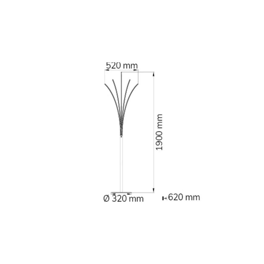 Wofi 3557.05.01.0000 - LED Dimbar golvlampa BENETT LED/24W/230V
