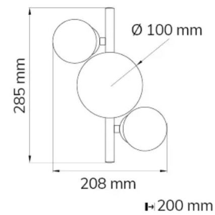 Wofi 4014.03.24.9000 - LED väggbelysning VILLA 3xG9/3W/230V svart/skinande krom