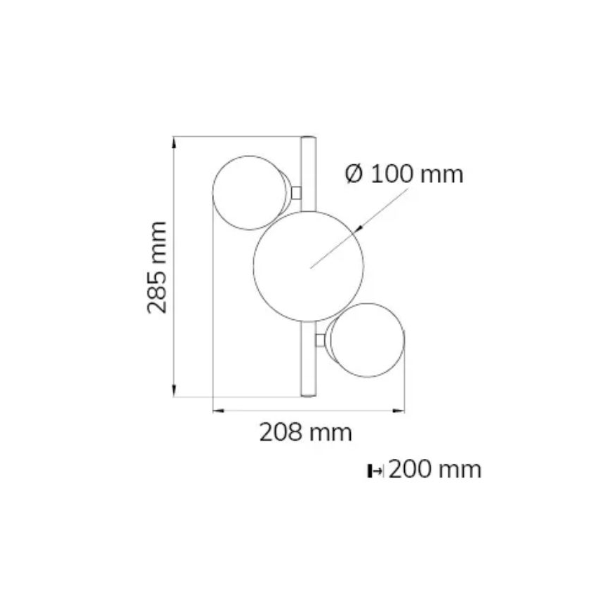 Wofi 4014.03.24.9000 - LED väggbelysning VILLA 3xG9/3W/230V svart/skinande krom