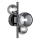 Wofi 4014.03.24.9000 - LED väggbelysning VILLA 3xG9/3W/230V svart/skinande krom