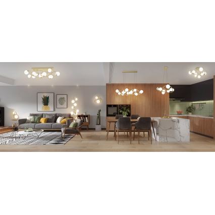 Wofi 4014-201 - LED väggbelysning NANCY 2xG9/3,5W/230V guld/vit