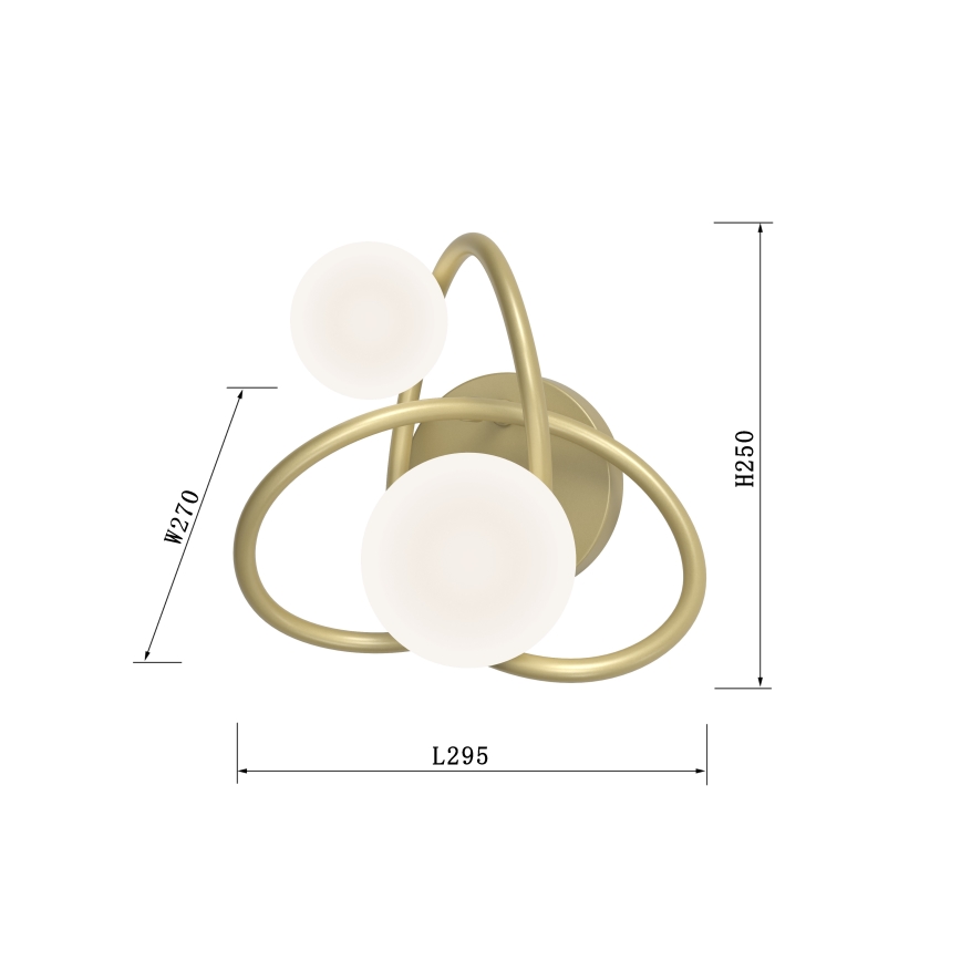Wofi 4014-201 - LED väggbelysning NANCY 2xG9/3,5W/230V guld/vit
